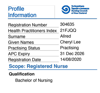 Cheryl's Certificate Image
