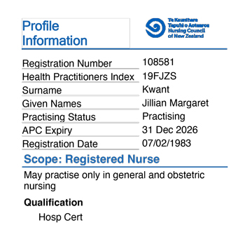Jillian's Certificate Image